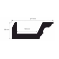7 Meter + 2 Innenecken und 1 Endklappe Profil für indirekte Beleuchtung XPS OL-30